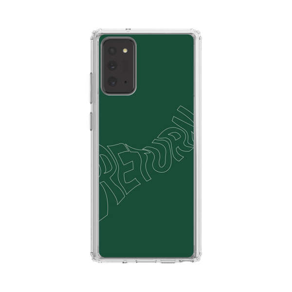 Minimalist Green Wavy Return Text Samsung Galaxy Note20 (5G) Case