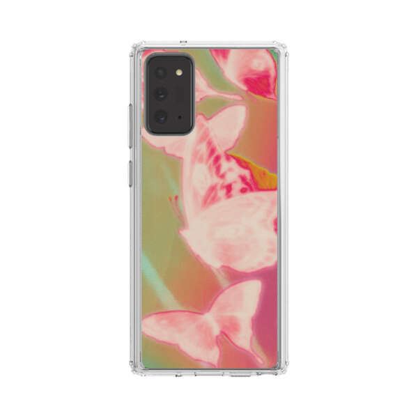 Pink Butterflies Dreamy Colorful Background Samsung Galaxy Note20 (5G) Case