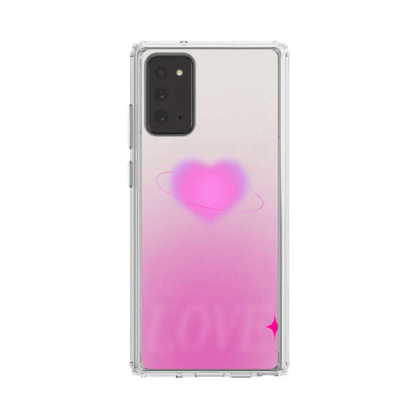 Pink Glowing Heart Love Sparkle Samsung Galaxy Note20 (5G) Case