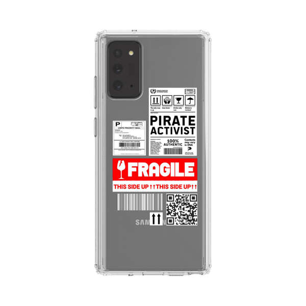 Pirate Activist Fragile Shipping Label Samsung Galaxy Note20 (5G) Case