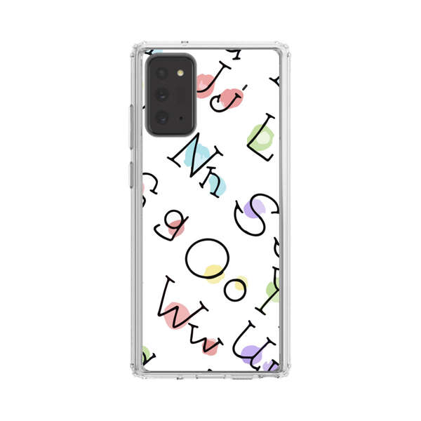 Playful Alphabet Pattern with Colorful Letters Samsung Galaxy Note20 (5G) Case