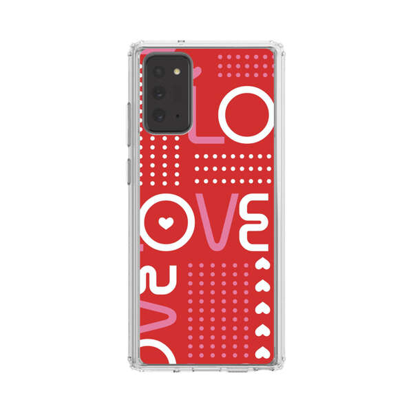Red Love Typography Pattern Samsung Galaxy Note20 (5G) Case