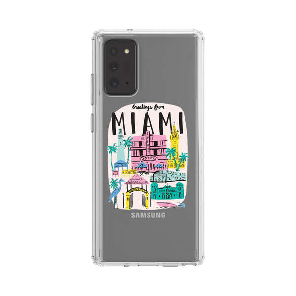 Vibrant Miami Cityscape Illustration Samsung Galaxy Note20 (5G) Case