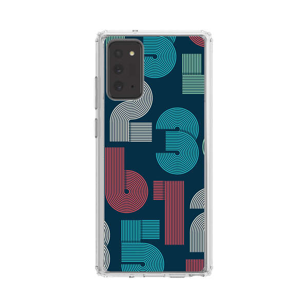 Vibrant Seamless Pattern of Colorful Stylized Numbers Samsung Galaxy Note20 (5G) Case