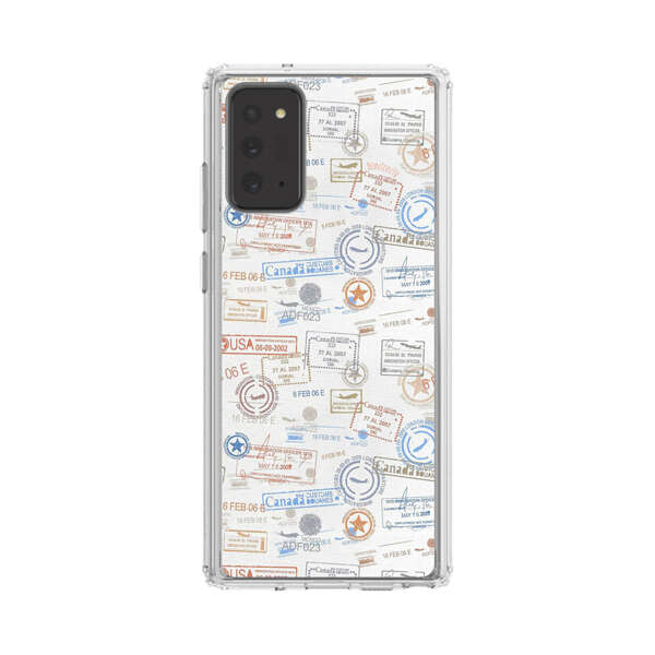 Vintage Passport Stamps Pattern Samsung Galaxy Note20 (5G) Case
