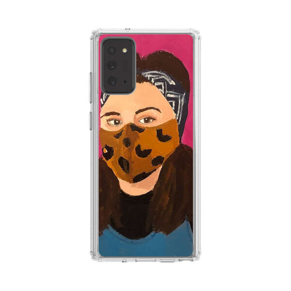Woman Leopard Print Face Mask Samsung Galaxy Note20 (5G) Case