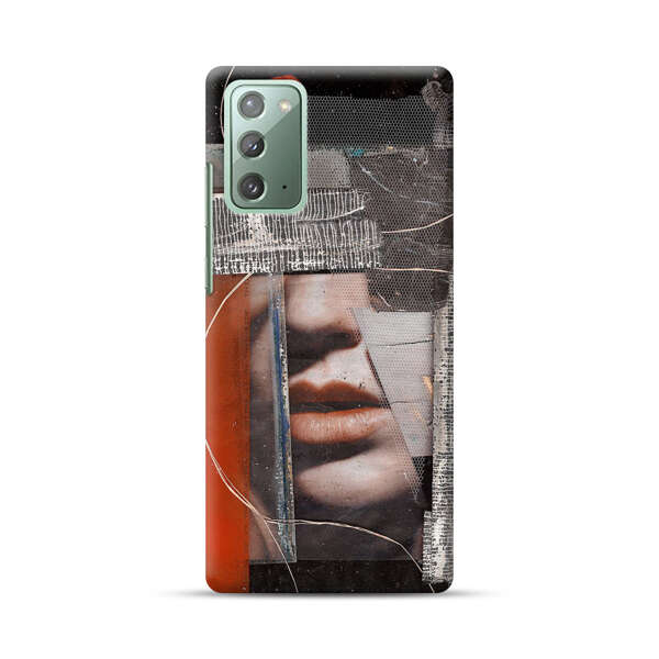 Abstract Collage Close Up Face Samsung Galaxy Note20 (5G) Hard Case