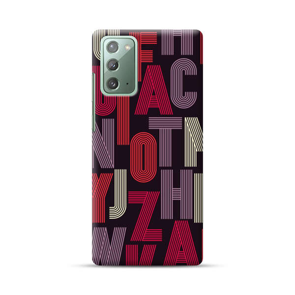 Abstract Letters Pattern Samsung Galaxy Note20 (5G) Hard Case