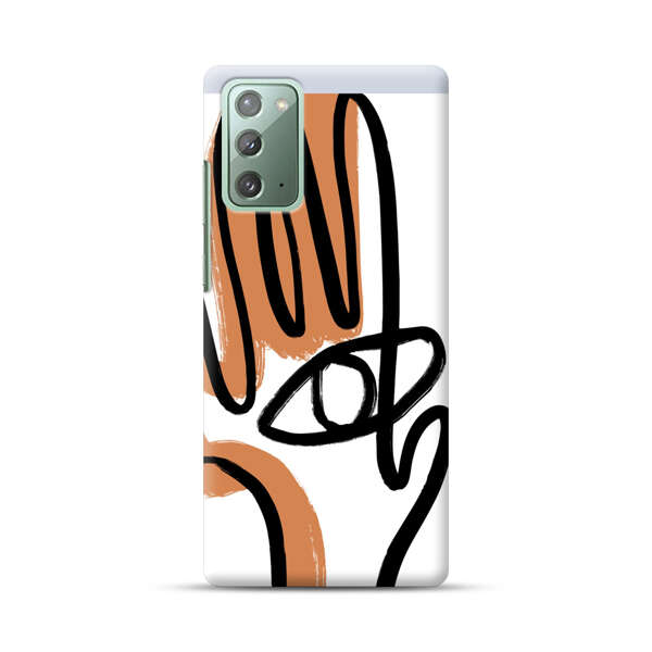 Abstract Minimalist Hand with Eye Samsung Galaxy Note20 (5G) Hard Case