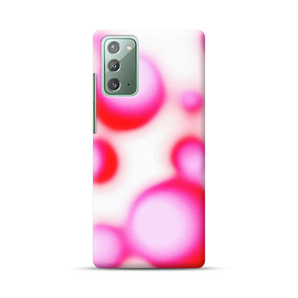 Abstract Pink and Red Blurry Circles Samsung Galaxy Note20 (5G) Hard Case