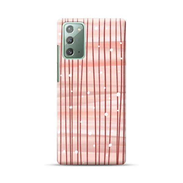 Abstract Vertical Lines Pink Pattern Samsung Galaxy Note20 (5G) Hard Case