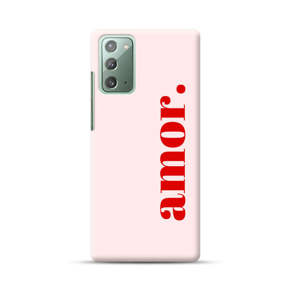 Amor Love Bold Red Text Samsung Galaxy Note20 (5G) Hard Case