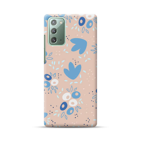 Blue Floral Pattern Samsung Galaxy Note20 (5G) Hard Case
