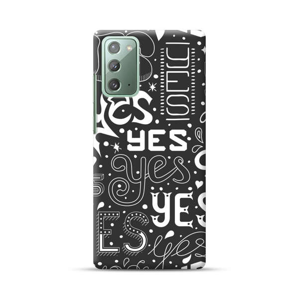 Bold Playful Typography Yes Pattern Samsung Galaxy Note20 (5G) Hard Case