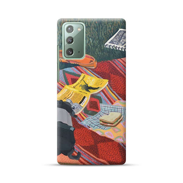 Charming Picnic Scene with Blanket and Food Samsung Galaxy Note20 (5G) Hard Case