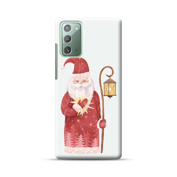 Charming Santa Claus Holding Glowing Heart and Lantern Samsung Galaxy Note20 (5G) Hard Case