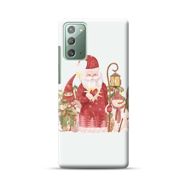 Christmas Santa Elf Snowman Festive Illustration Samsung Galaxy Note20 (5G) Hard Case