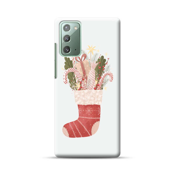 Christmas Stocking with Gifts and Candy Canes Samsung Galaxy Note20 (5G) Hard Case