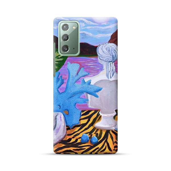 Classical Statues and Tropical Plants by the Ocean Samsung Galaxy Note20 (5G) Hard Case