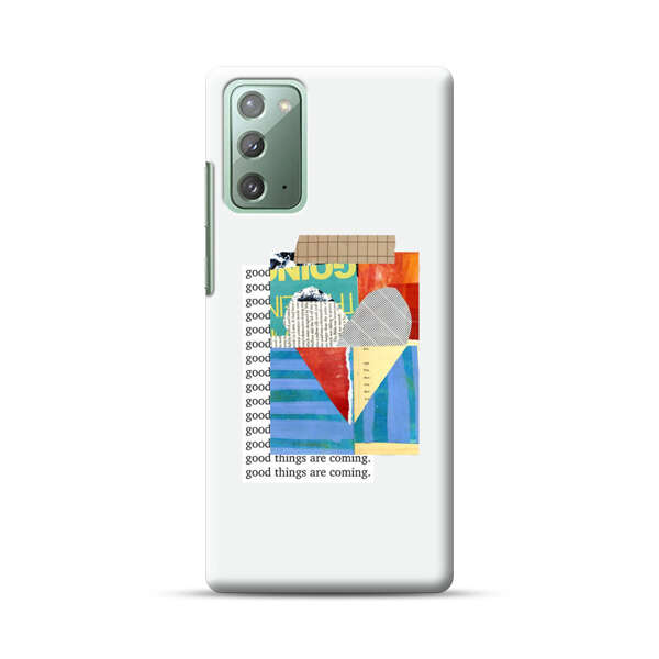 Colorful Abstract Collage with Geometric Shapes Samsung Galaxy Note20 (5G) Hard Case