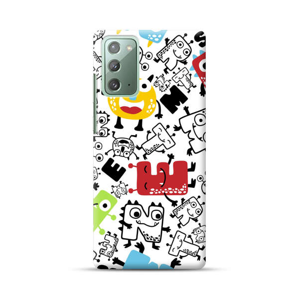 Colorful Cartoon Monsters Letters Pattern Samsung Galaxy Note20 (5G) Hard Case