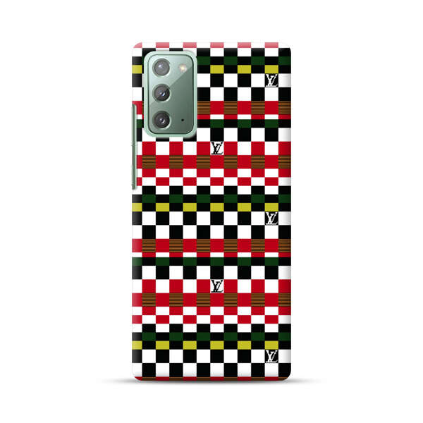 Colorful Checkerboard Stripes Pattern Samsung Galaxy Note20 (5G) Hard Case