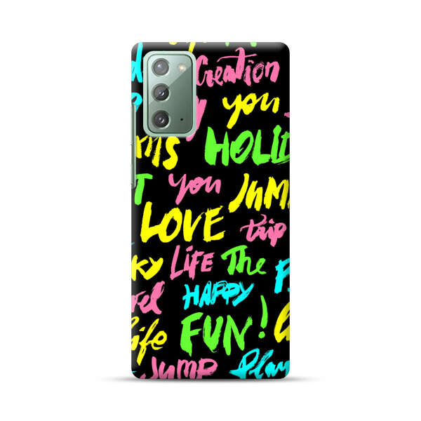 Colorful Positive Motivational Words Pattern Samsung Galaxy Note20 (5G) Hard Case