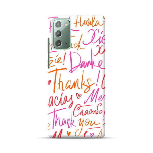Colorful Thank You Multilingual Pattern Samsung Galaxy Note20 (5G) Hard Case