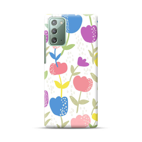 Colorful Tulip Floral Pattern Samsung Galaxy Note20 (5G) Hard Case