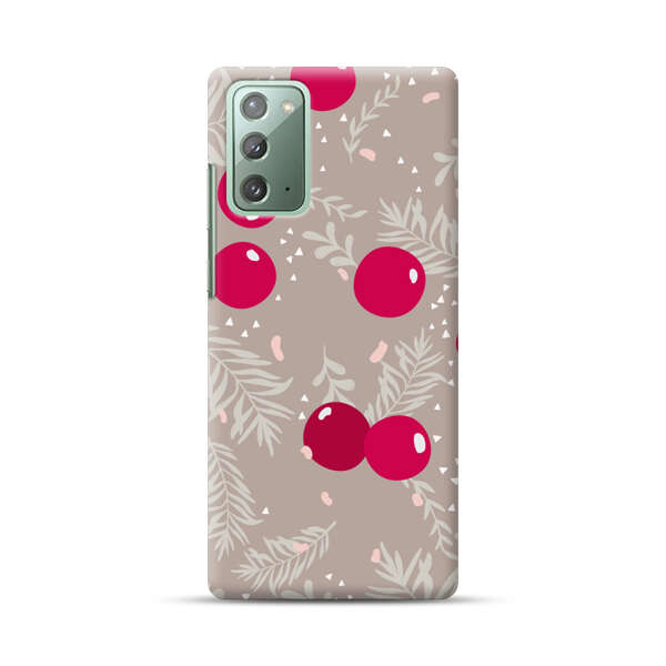 Cranberries and pine branches holiday pattern Samsung Galaxy Note20 (5G) Hard Case