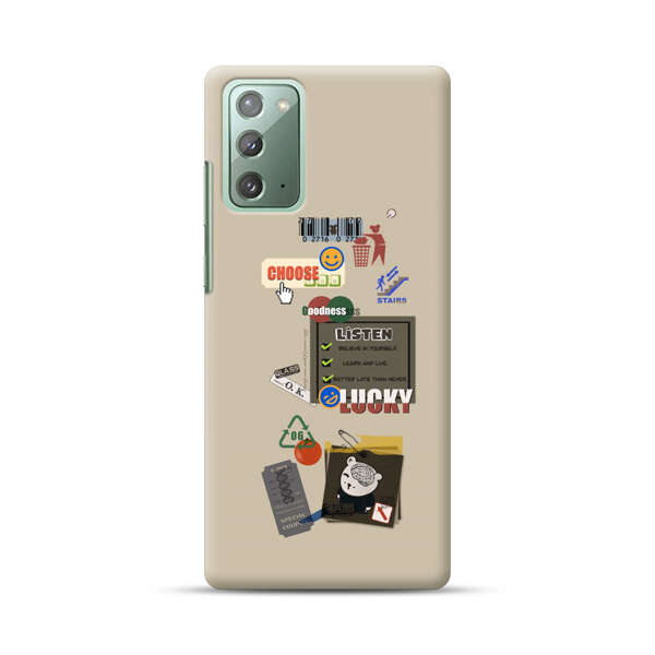 Creative Collage of Motivational Elements Samsung Galaxy Note20 (5G) Hard Case