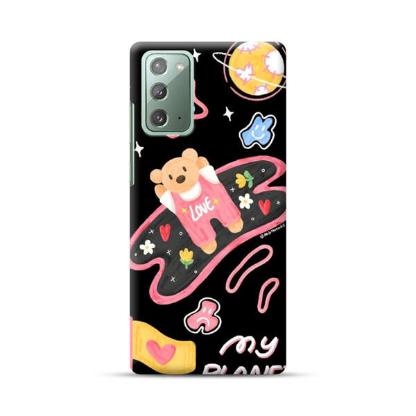 Cute Teddy Bear Love Space Design Samsung Galaxy Note20 (5G) Hard Case