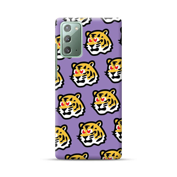 Cute Tiger with Heart Eyes Pattern Samsung Galaxy Note20 (5G) Hard Case