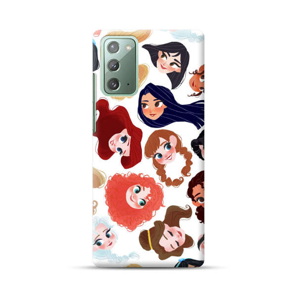 Diverse Animated Girl Faces Samsung Galaxy Note20 (5G) Hard Case