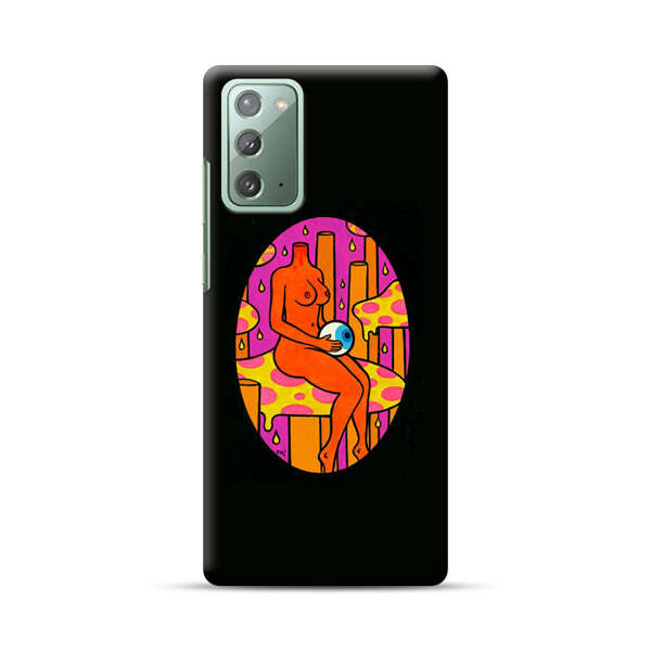 Faceless Nude Figure Holding Sphere Abstract Art Samsung Galaxy Note20 (5G) Hard Case