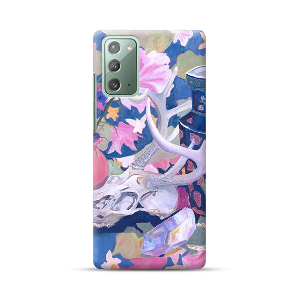 Floral Ornate Vases with Antlers Skull and Crystal Samsung Galaxy Note20 (5G) Hard Case
