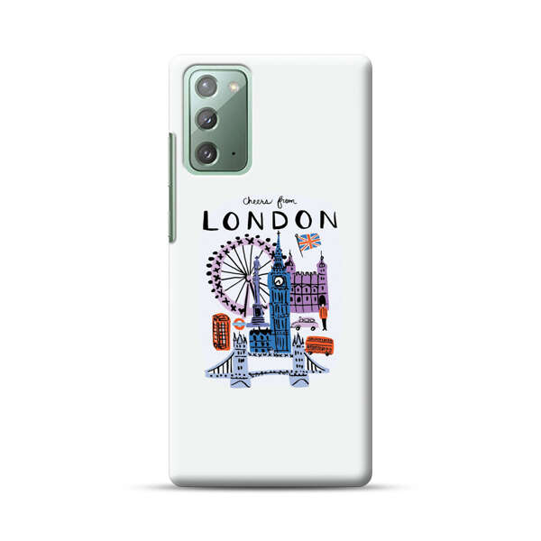 London Iconic Landmarks Illustration Samsung Galaxy Note20 (5G) Hard Case
