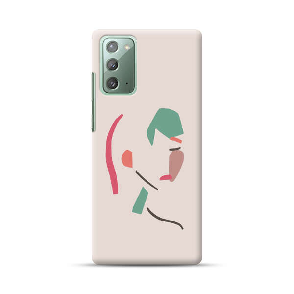 Minimalist Abstract Line Art Woman Face Samsung Galaxy Note20 (5G) Hard Case