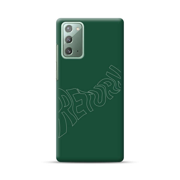 Minimalist Green Wavy Return Text Samsung Galaxy Note20 (5G) Hard Case
