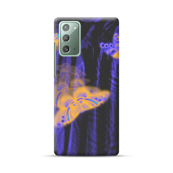Neon Glowing Butterflies Samsung Galaxy Note20 (5G) Hard Case