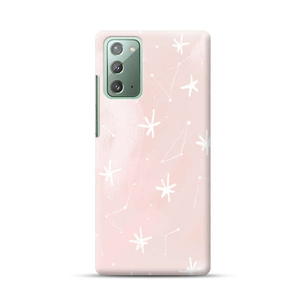 Pink Stars and Constellation Pattern Samsung Galaxy Note20 (5G) Hard Case