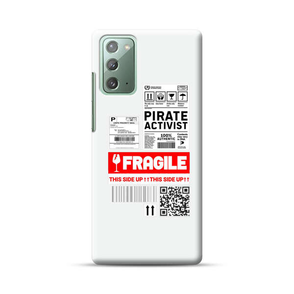 Pirate Activist Fragile Shipping Label Samsung Galaxy Note20 (5G) Hard Case