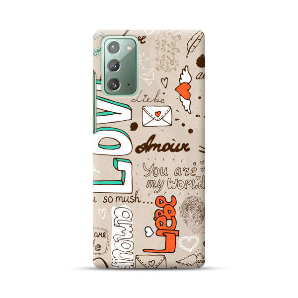 Romantic Love Doodle Collage Samsung Galaxy Note20 (5G) Hard Case