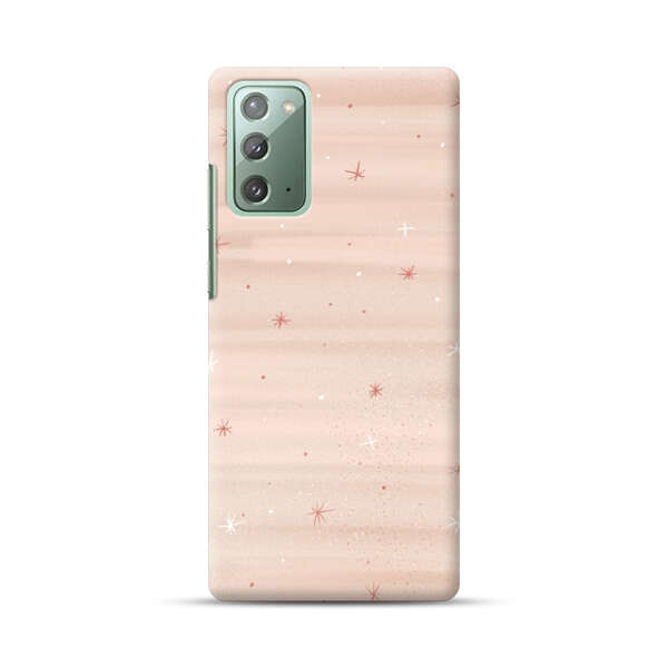 Soft Pink Background with Delicate Stars Samsung Galaxy Note20 (5G) Hard Case