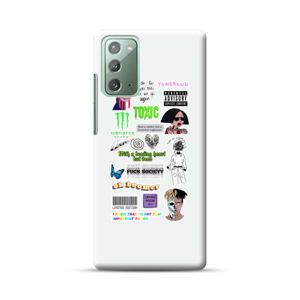 Sticker Collage Edgy Expressive Pop Culture Samsung Galaxy Note20 (5G) Hard Case