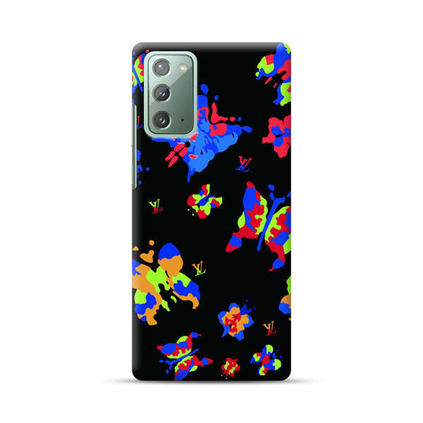Vibrant Abstract Butterflies and Floral Splashes Samsung Galaxy Note20 (5G) Hard Case