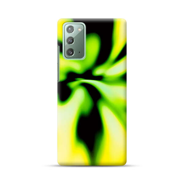 Vibrant Abstract Green and Yellow Swirl Samsung Galaxy Note20 (5G) Hard Case