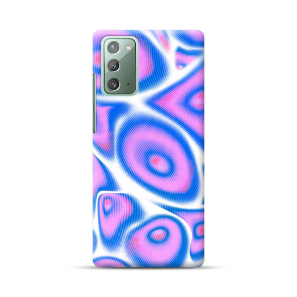 Vibrant Abstract Pink and Blue Swirl Pattern Samsung Galaxy Note20 (5G) Hard Case
