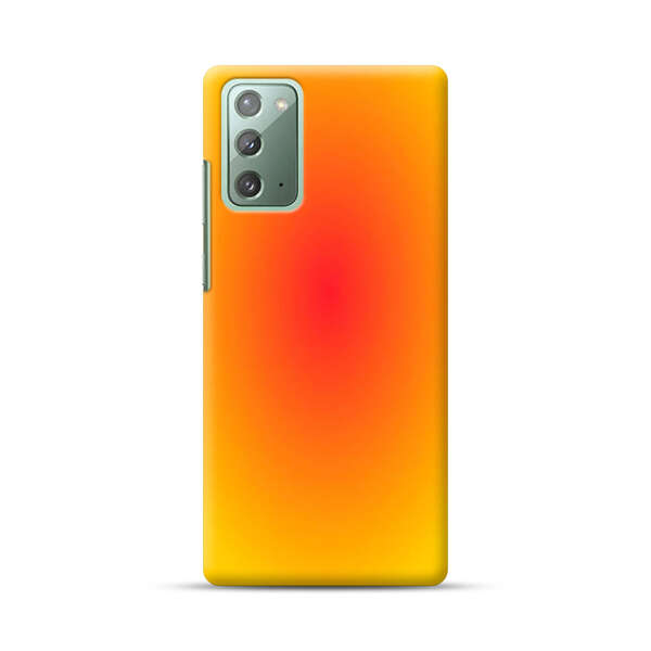 Vibrant Red Focal Point with Yellow Gradient Background Samsung Galaxy Note20 (5G) Hard Case