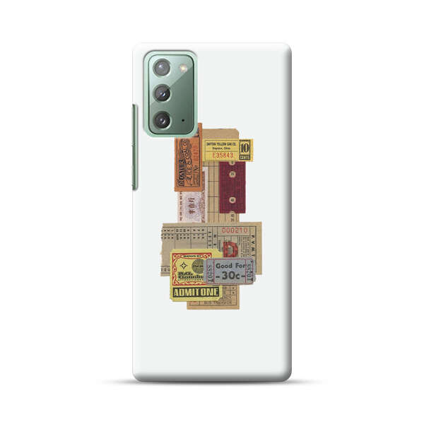 Vintage Admission and Raffle Tickets Collage Samsung Galaxy Note20 (5G) Hard Case